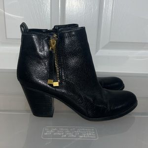 Franco Sarto black zipper booties